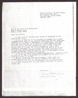 Primary view of object titled '[Letter from Mario Marcel Salas to Mr. Moreno - July 12, 1978]'.