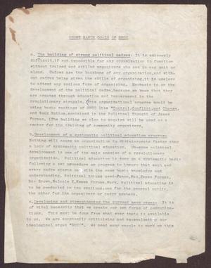 Primary view of object titled '[Student National Coordinating Committee Short Range Objectives]'.