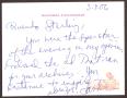 Letter: [Letter from Sandra Cisneros to Sterling Houston - March 9, 2006]
