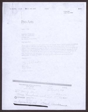 Primary view of object titled '[Letter from Boyd Vance to Jump-Start Performance Company - April 9, 1998]'.