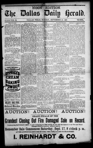Primary view of object titled 'The Dallas Herald. (Dallas, Tex.), Vol. 2, No. 218, Ed. 1 Monday, September 26, 1887'.