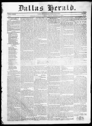 Primary view of object titled 'Dallas Herald. (Dallas, Tex.), Vol. 5, No. 13, Ed. 1 Saturday, August 16, 1856'.