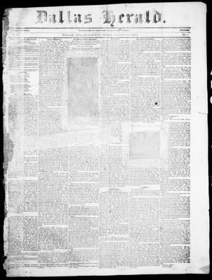 Primary view of object titled 'Dallas Herald. (Dallas, Tex.), Vol. 6, No. 9, Ed. 1 Saturday, August 29, 1857'.