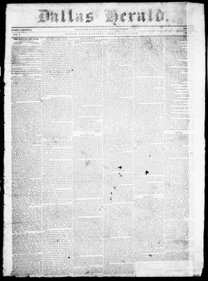 Primary view of object titled 'Dallas Herald. (Dallas, Tex.), Vol. 7, No. 46, Ed. 1 Wednesday, May 18, 1859'.