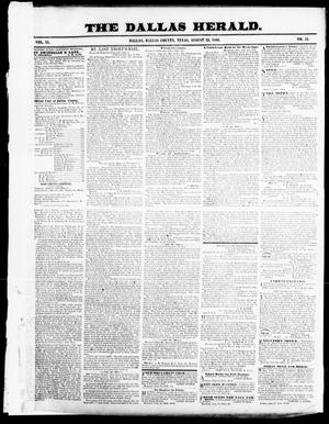Primary view of Dallas Herald. (Dallas, Tex.), Vol. 11, No. 51, Ed. 1 Saturday, August 13, 1864