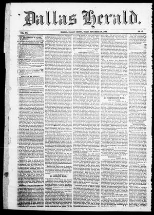 Primary view of Dallas Herald. (Dallas, Tex.), Vol. 12, No. 13, Ed. 1 Saturday, November 19, 1864