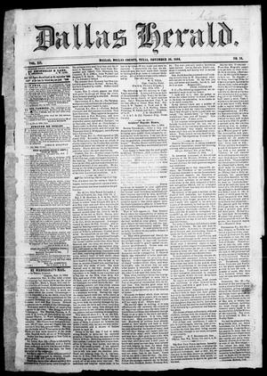 Primary view of object titled 'Dallas Herald. (Dallas, Tex.), Vol. 12, No. 14, Ed. 1 Saturday, November 26, 1864'.