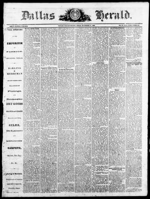 Primary view of Dallas Herald. (Dallas, Tex.), Vol. 14, No. 9, Ed. 1 Saturday, November 17, 1866