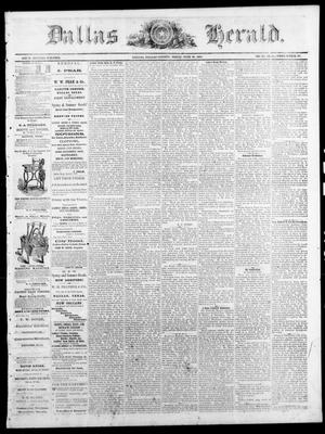 Primary view of Dallas Herald. (Dallas, Tex.), Vol. 14, No. 41, Ed. 1 Saturday, June 29, 1867