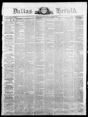 Primary view of object titled 'Dallas Herald. (Dallas, Tex.), Vol. 15, No. 14, Ed. 1 Saturday, December 21, 1867'.