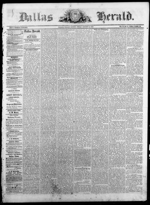 Primary view of object titled 'Dallas Herald. (Dallas, Tex.), Vol. 16, No. 48, Ed. 1 Saturday, August 14, 1869'.