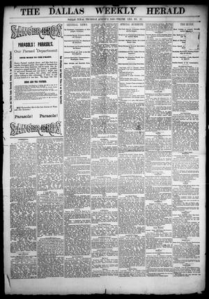 Primary view of object titled 'The Dallas Weekly Herald. (Dallas, Tex.), Vol. 30, No. 35, Ed. 1 Thursday, August 2, 1883'.