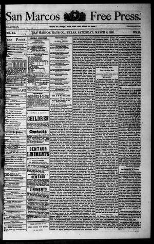 Primary view of object titled 'San Marcos Free Press. (San Marcos, Tex.), Vol. 9, No. 16, Ed. 1 Saturday, March 6, 1880'.