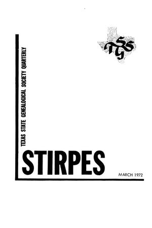 Primary view of object titled 'Stirpes, Volume 12, Number 1, March 1972'.