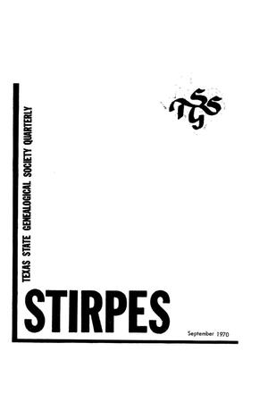 Primary view of object titled 'Stirpes, Volume 10, Number 3, September 1970'.