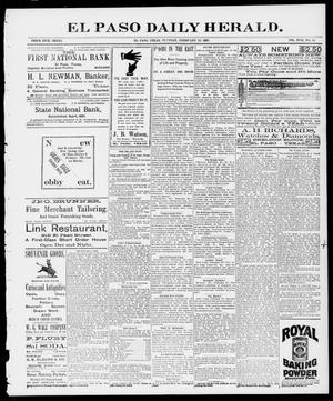 Primary view of El Paso Daily Herald. (El Paso, Tex.), Vol. 17, No. 45, Ed. 1 Tuesday, February 23, 1897