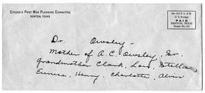 Primary view of object titled '[Citizen's Post War Planning Committee business envelope]'.
