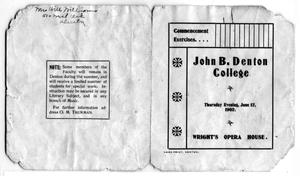 Primary view of object titled 'Commencement Exercises John B. Denton College'.