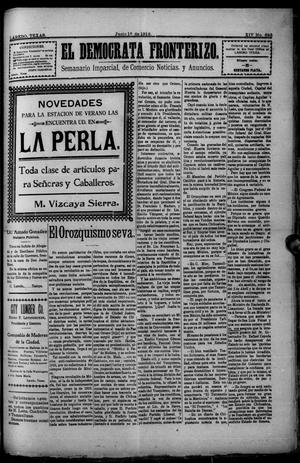 Primary view of object titled 'El Democrata Fronterizo. (Laredo, Tex.), Vol. 14, No. 895, Ed. 1 Saturday, June 1, 1912'.