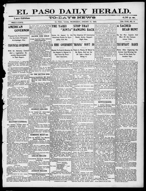 Primary view of El Paso Daily Herald. (El Paso, Tex.), Vol. 20TH YEAR, No. 14, Ed. 1 Wednesday, January 17, 1900