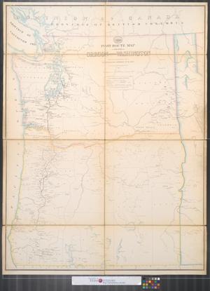 Primary view of object titled 'Post route map of the state of Oregon and territory of Washington.'.