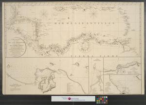 Primary view of Carta Esferica del Mar de las Antillas y de las Costas de Tierra Firme, desde las Bocas del Rio Orinoco hasta el Golfo de Honduras.