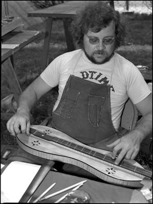Primary view of object titled '[Steve Hartz Building a Dulcimer]'.