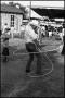 Photograph: [Bruce Montague Demonstrating Trick Roping]
