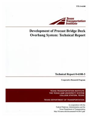 Primary view of object titled 'Development of precast bridge deck overhang system: technical report'.