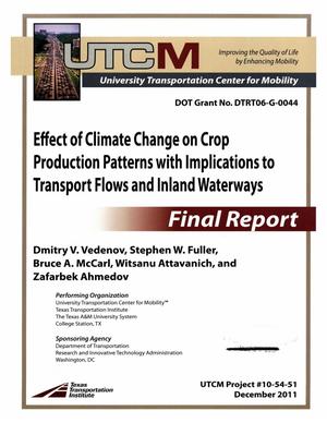 Primary view of object titled 'Effect of climate change on crop production patterns with implications to transport flows and inland waterways'.