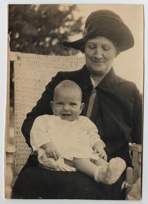 Primary view of object titled '[Nannie Sleeper Evans Holding a Baby]'.
