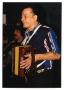Photograph: [Man Performing with an Accordion]