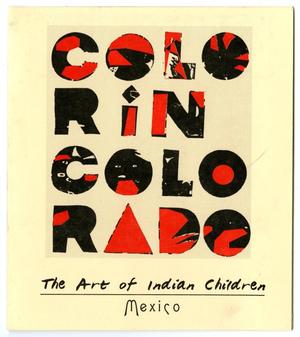 Primary view of object titled '[Pamphlet: Colorin Colorado, The Art of Indian Children]'.