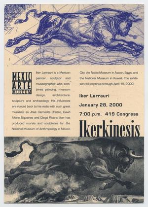 Primary view of object titled '[Postcard: Iker Larrauri: Ikerkinesis]'.