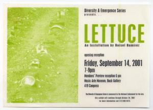 Primary view of object titled '[Flyer: Lettuce]'.