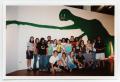 Photograph: [School Group and Mural at YLA X]