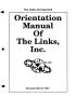 Primary view of [Orientation Manuel of the Links, Inc.]