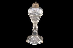 Primary view of object titled 'Oil lamp'.