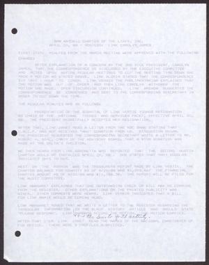 Primary view of object titled '[Minutes for the San Antonio Chapter of the Links, Inc. Meeting - April 20, 1988, Part 2]'.