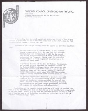 Primary view of object titled '[Letter from Dorothy I. Height to Edwina Murphy - April 1977]'.
