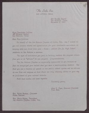 Primary view of object titled '[Letter from Alma K. Inge to Aaronetta Pierce - December 2, 1965]'.