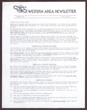Primary view of object titled 'Western Area Newsletter, Volume 8, Number 4, Spring 1979'.