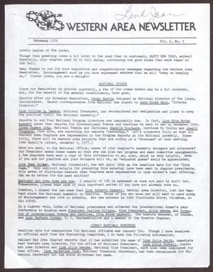 Primary view of object titled 'Western Area Newsletter, Volume 6, Number 3, February 1978'.