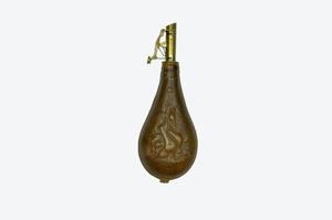 Primary view of object titled 'Powder flask'.