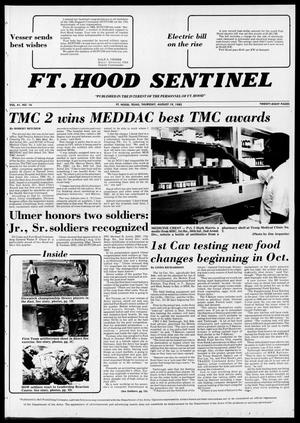Primary view of object titled 'The Fort Hood Sentinel (Temple, Tex.), Vol. 41, No. 16, Ed. 1 Thursday, August 19, 1982'.