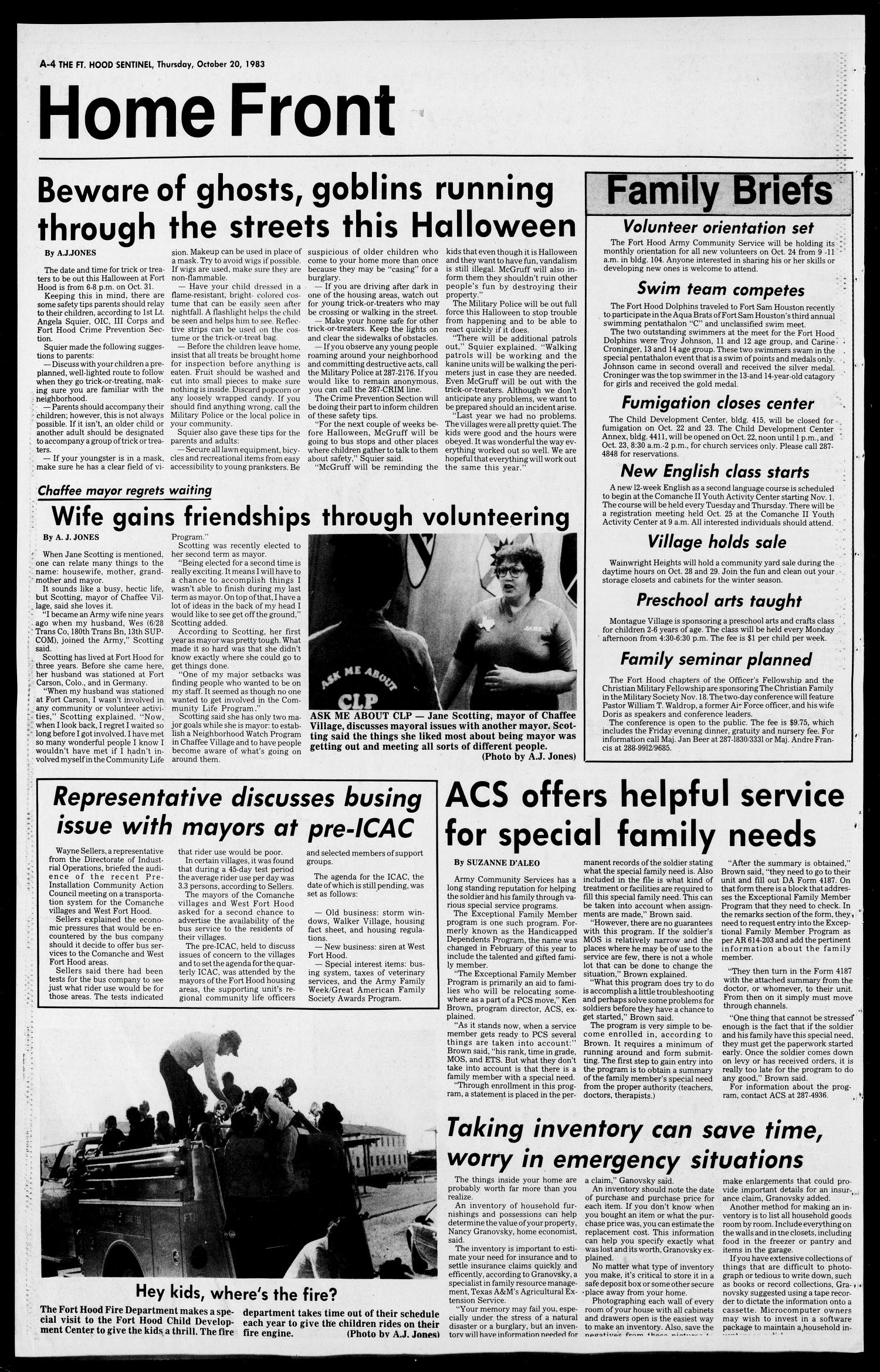 The Fort Hood Sentinel (Temple, Tex.), Vol. 42, No. 24, Ed. 1 Thursday, October 20, 1983
                                                
                                                    [Sequence #]: 4 of 32
                                                