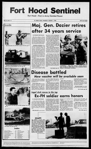 Primary view of The Fort Hood Sentinel (Temple, Tex.), Vol. 44, No. 13, Ed. 1 Thursday, August 1, 1985