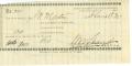 Thumbnail image of item number 1 in: '[Receipt from the Office of Depot Quarter Master, Austin, TX, for one mule]'.