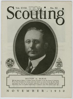 Primary view of object titled 'Scouting, Volume 18, Number 11, November 1930'.