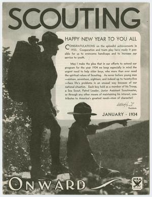 Primary view of object titled 'Scouting, Volume 22, Number 1, January 1934'.